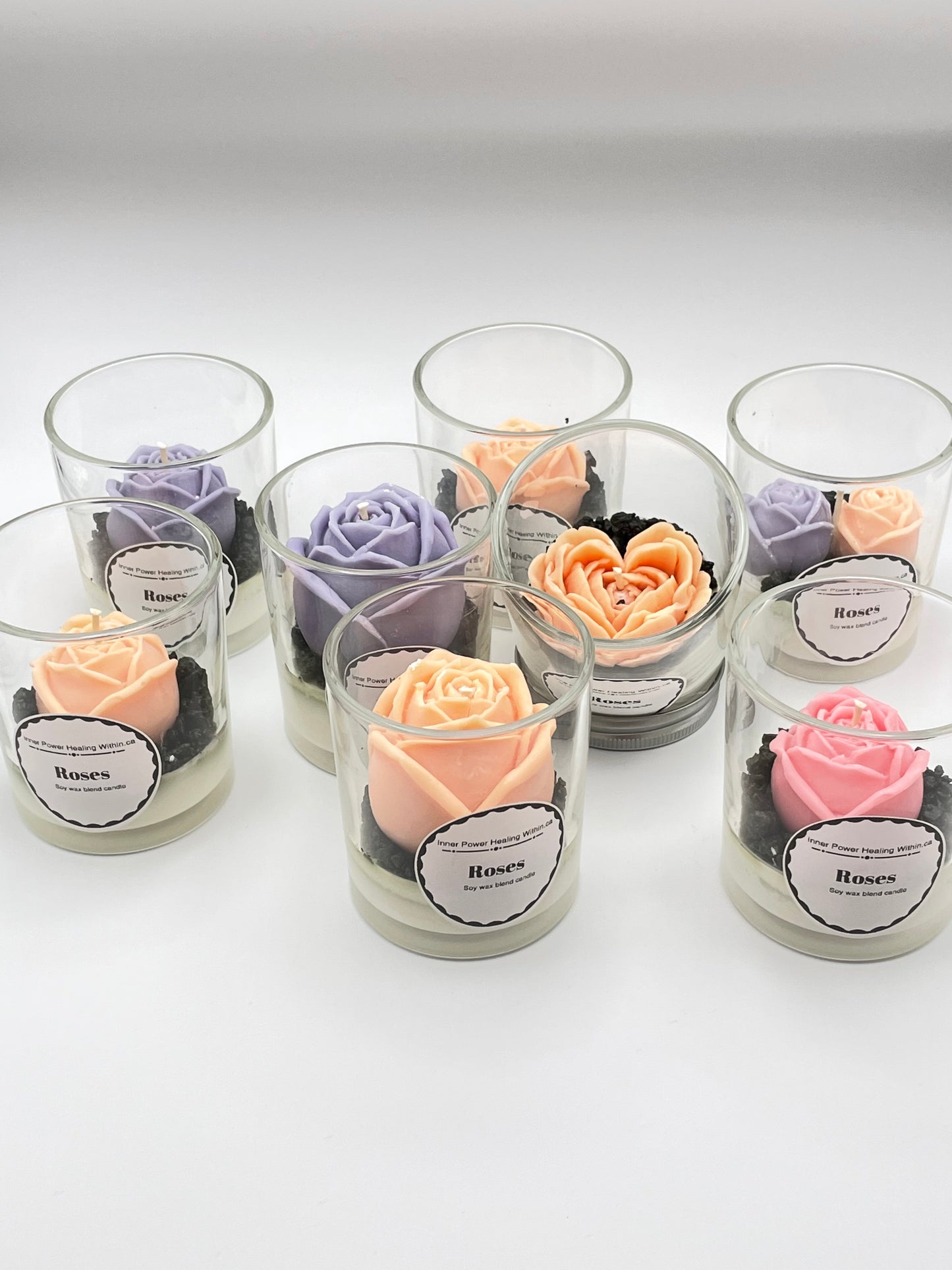 Rose scented candle