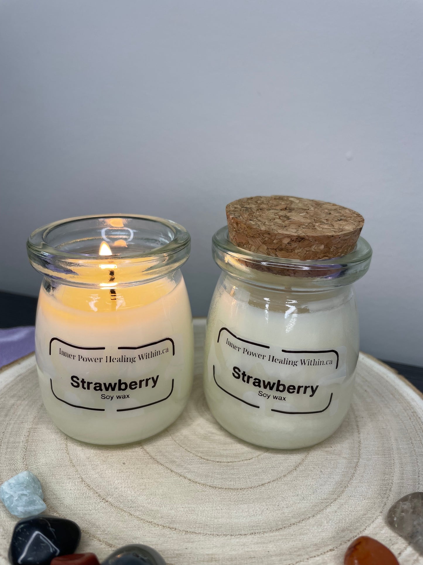 Strawberry soy wax candle