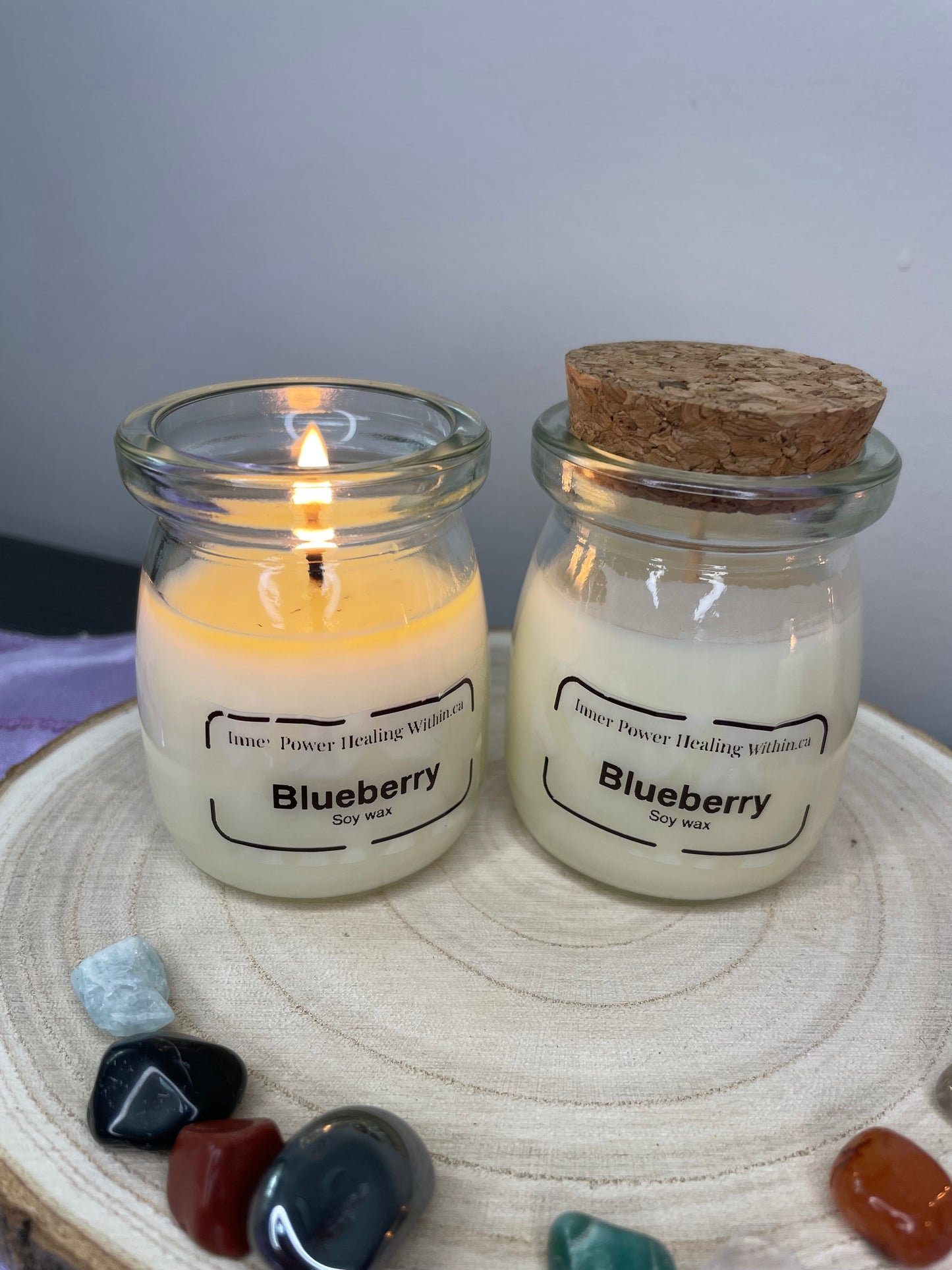 Blueberry soy wax candle