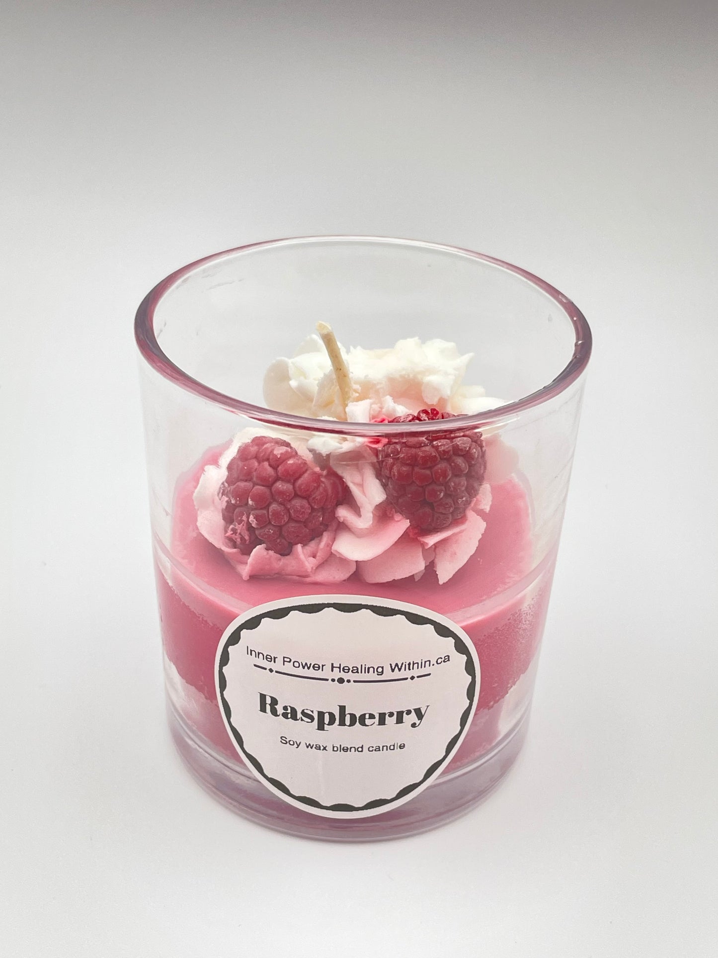 Raspberry scented candle