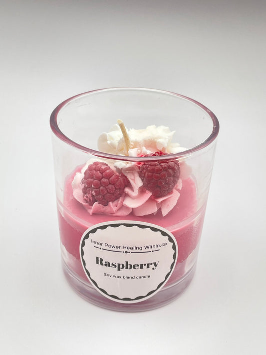 Raspberry scented candle