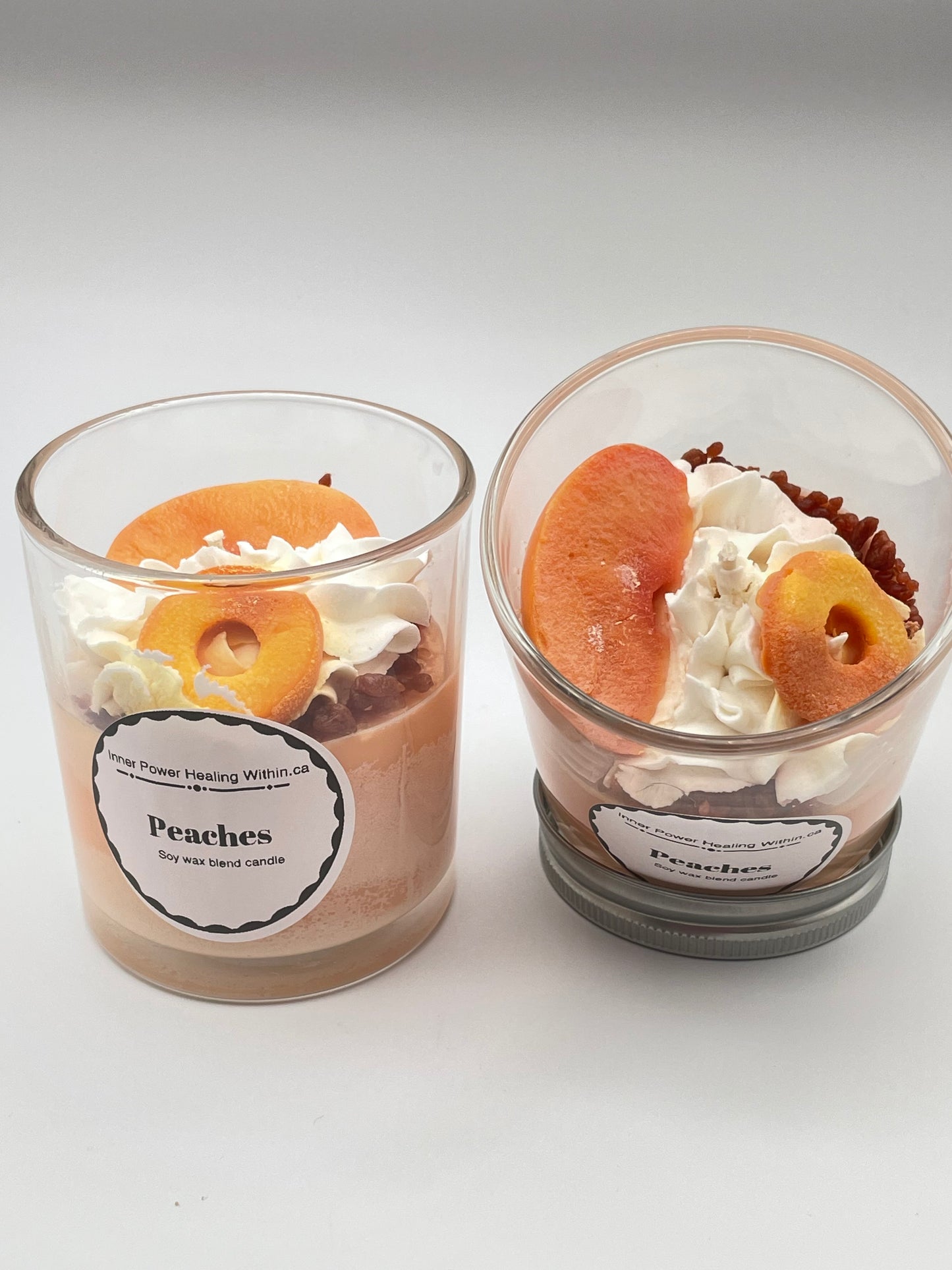 Peach scented candle
