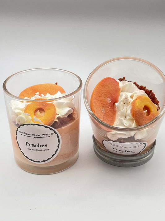 Peach scented candle