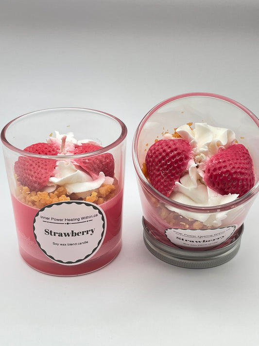Strawberry scented candle