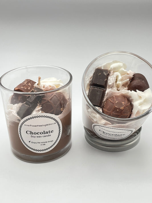 Chocolate scented candle