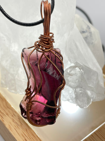 Deep Purple Andara crystal pendant