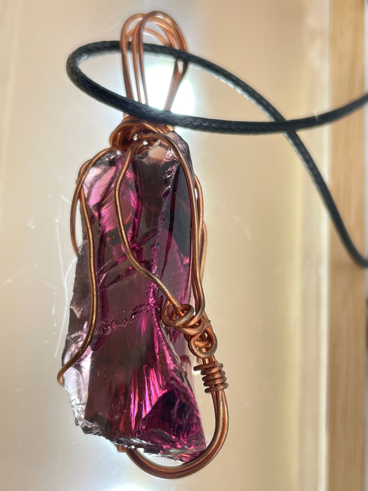 Deep Purple Andara crystal pendant