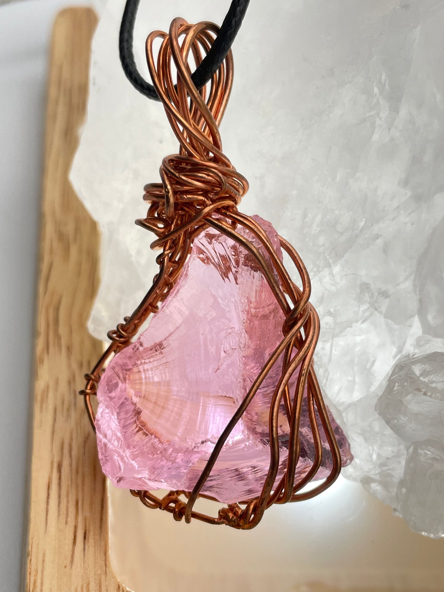 Pink Andara Crystal pendant