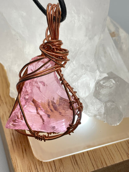 Pink Andara Crystal pendant