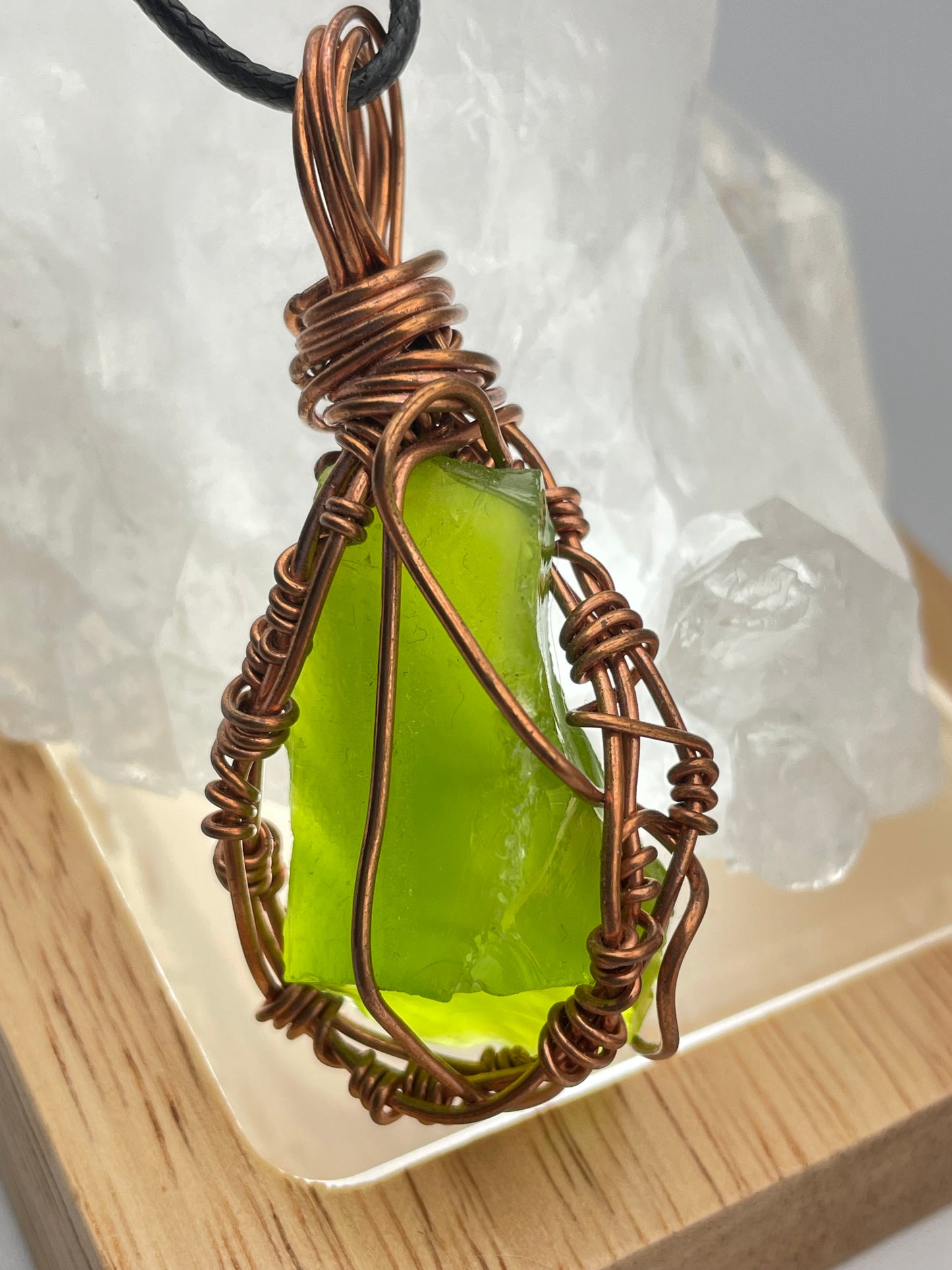 Cats Eye Green Andara Pendant