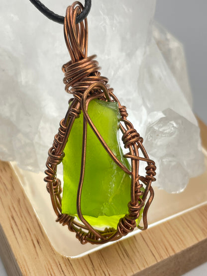 Cats Eye Green Andara Pendant