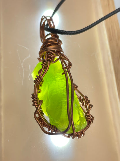 Cats Eye Green Andara Pendant