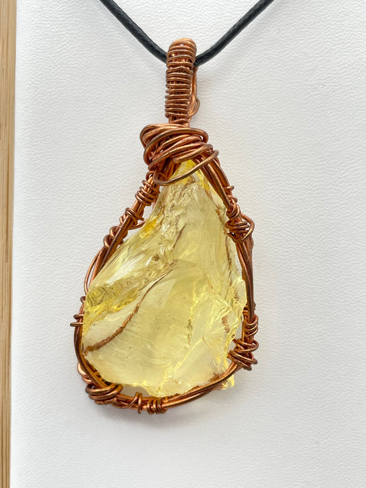 Yellow clear Andara Pendant