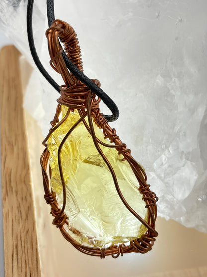 Yellow clear Andara Pendant