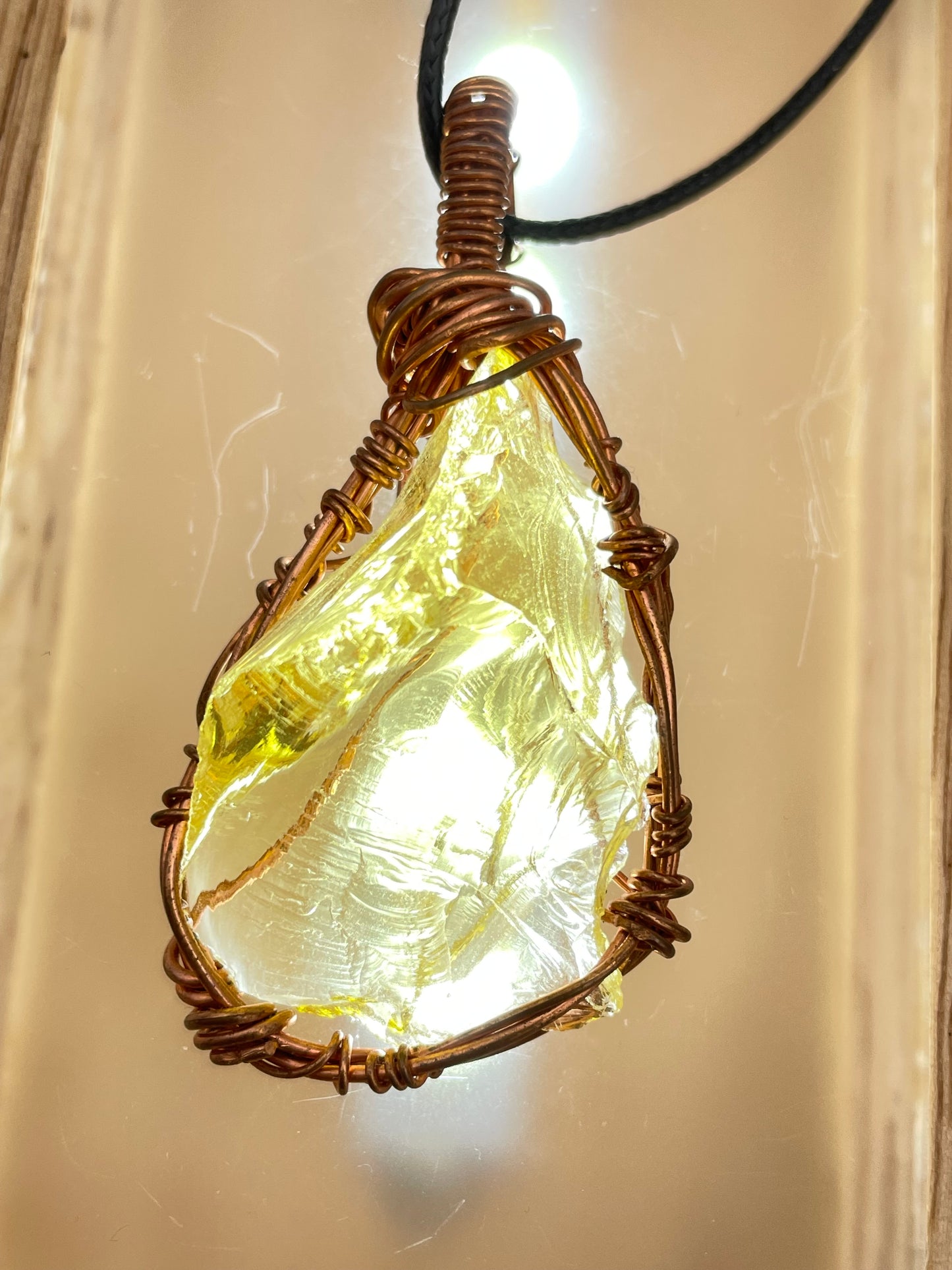 Yellow clear Andara Pendant