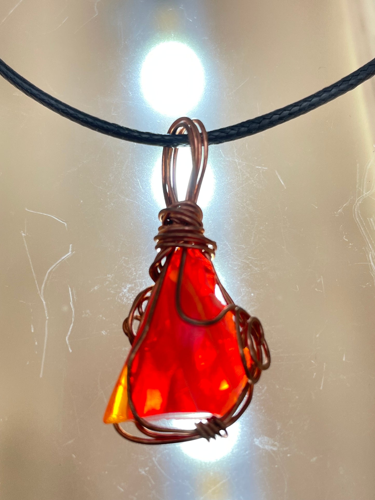 Orange and Yellow Andara Pendant