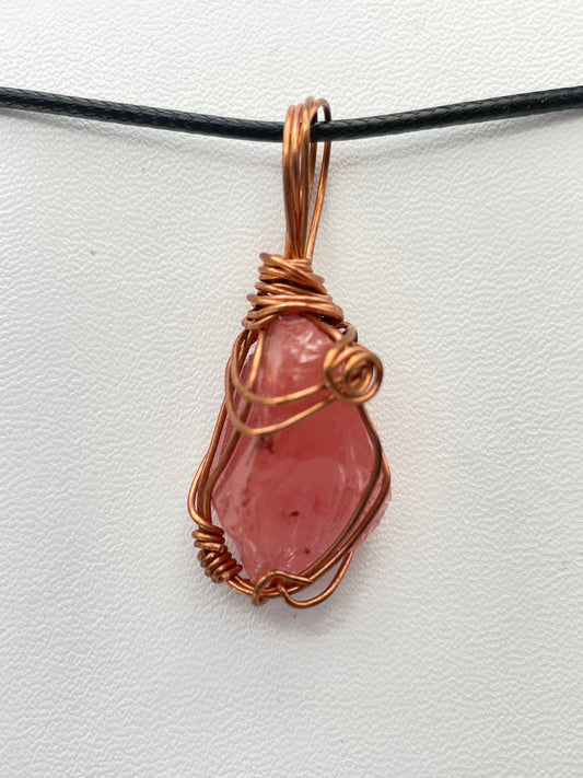 Cats Eye Pink Andara Pendant