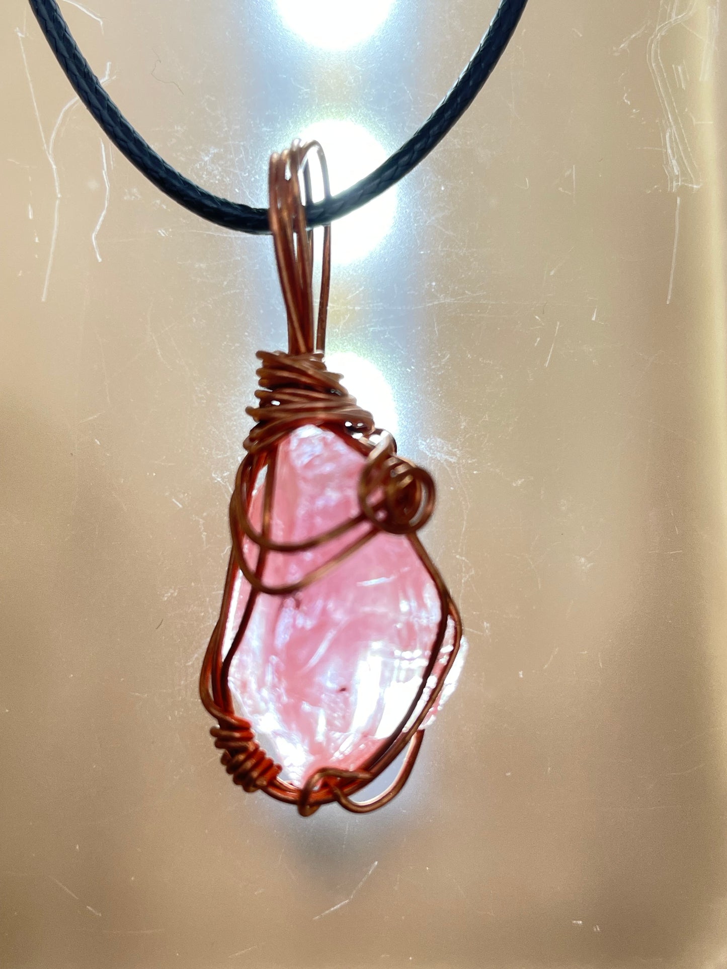Cats Eye Pink Andara Pendant