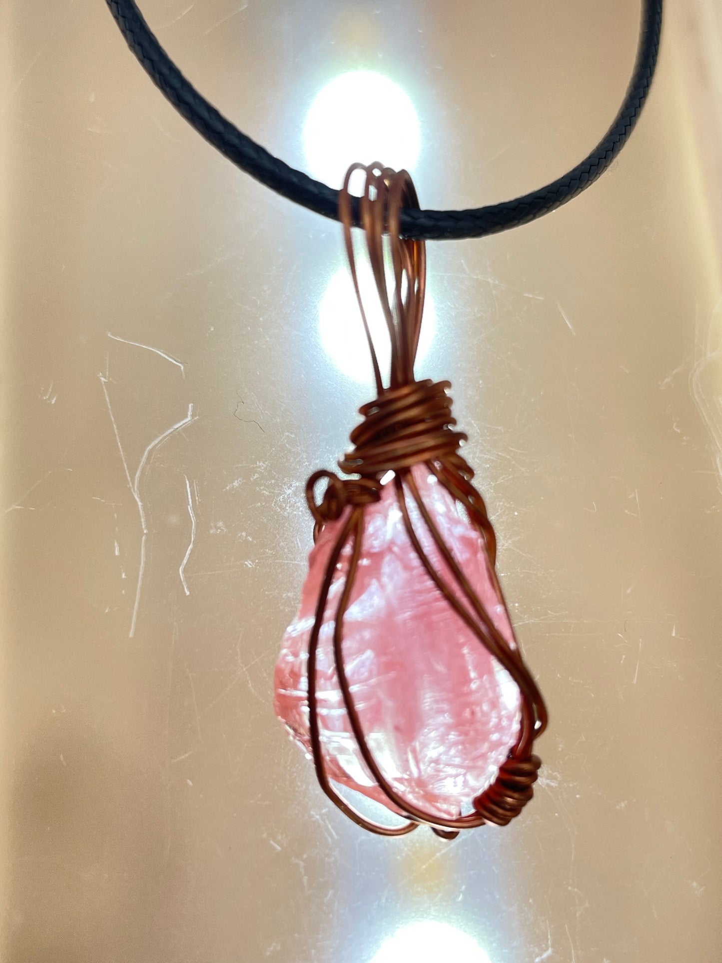 Cats Eye Pink Andara Pendant